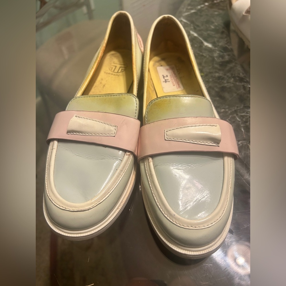 Tory -Sports Women's Pastel Pink and Cream Flats